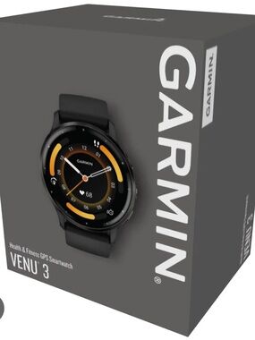 garmin Venu 3 Smartwatch — Black with Orange Accents